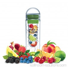 Flexwear Fruit Infuser Water Bottle, 750ml/24oz (Green)